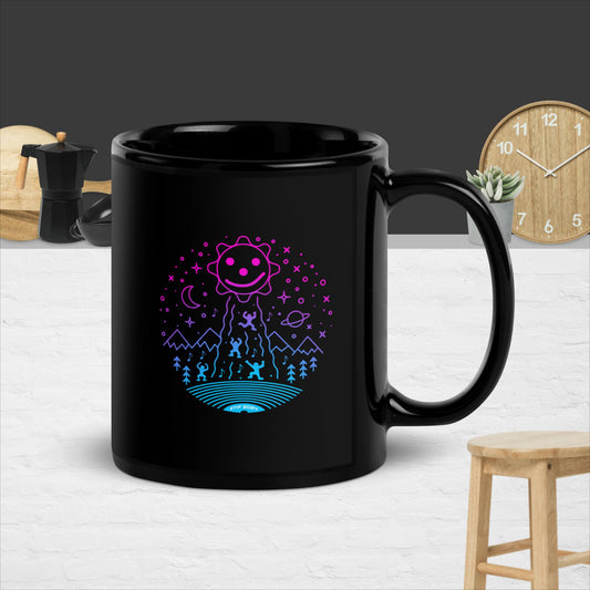 Gearhead Abduction Black Glossy Mug