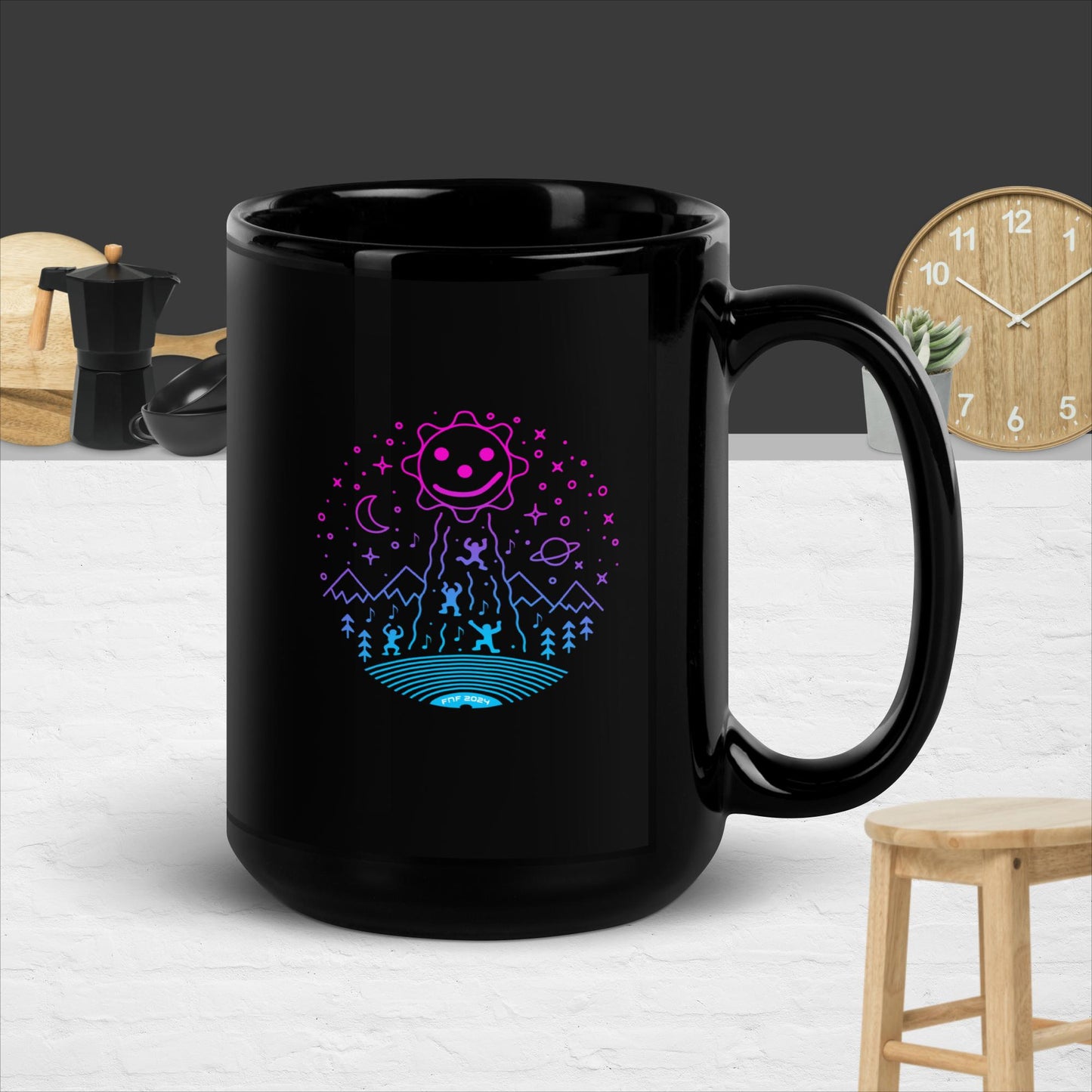 Gearhead Abduction Black Glossy Mug