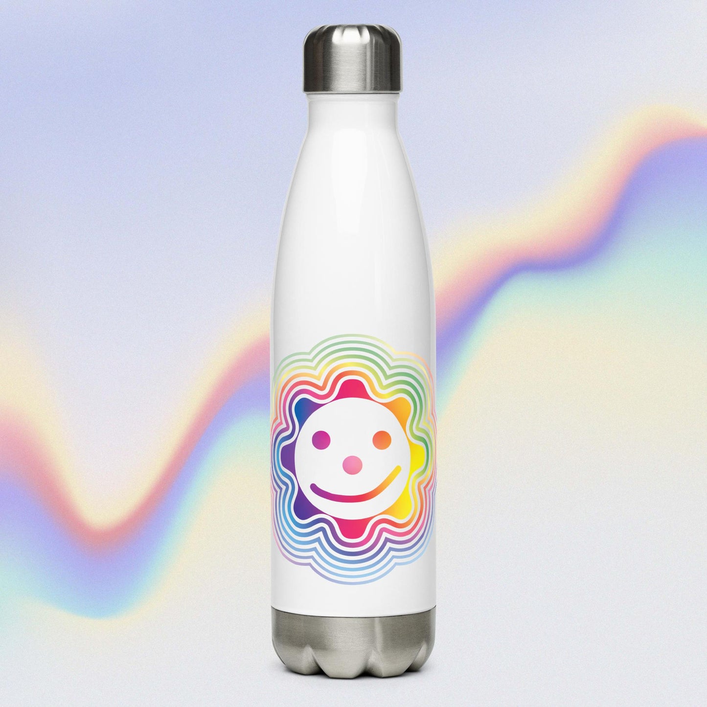 Rainbow Connection Stainless Steel Water Bottle - White