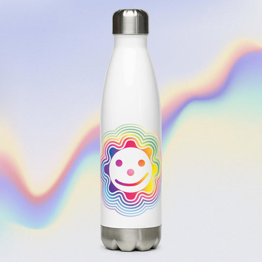 Rainbow Connection Stainless Steel Water Bottle - White