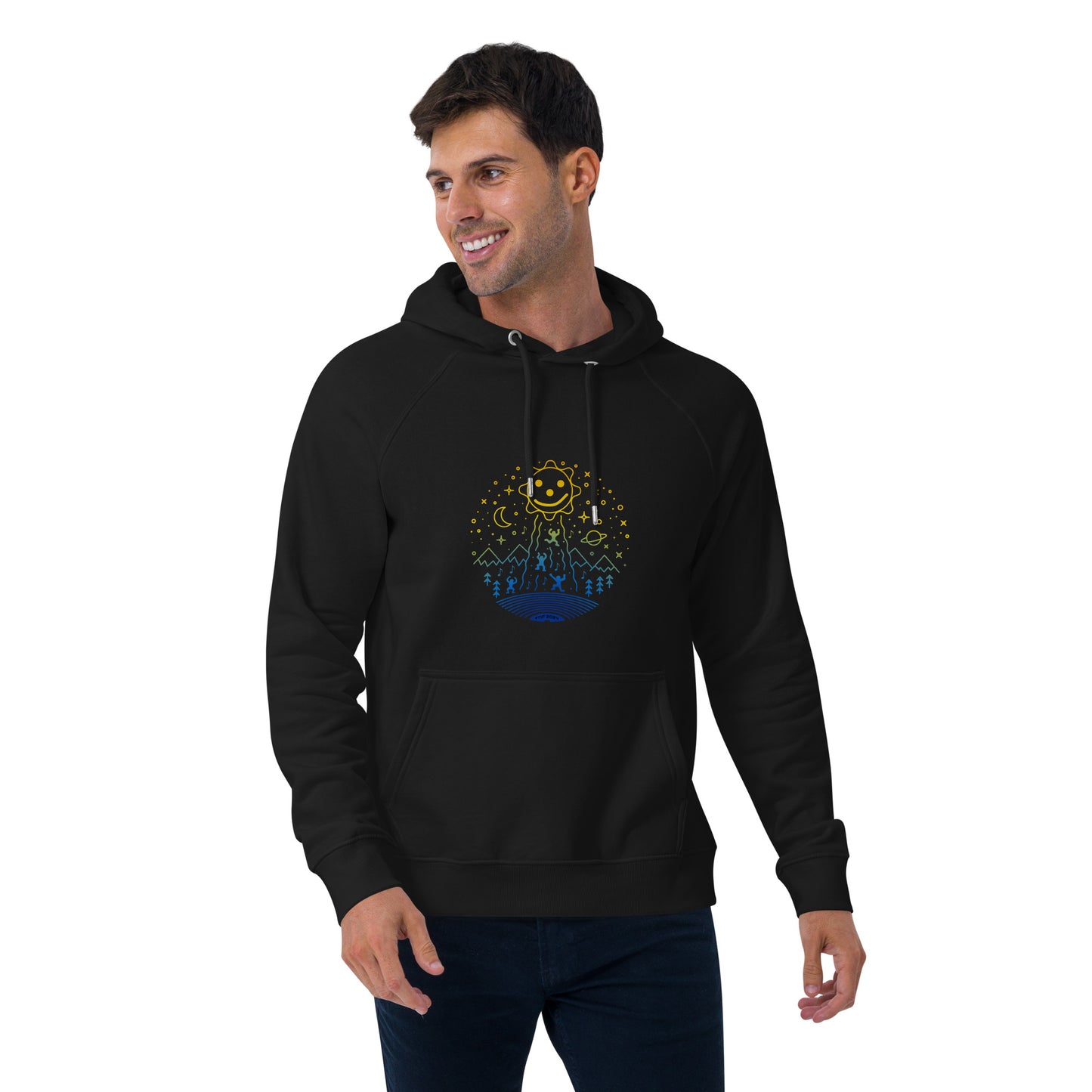 Gearhead Abduction Unisex Eco Raglan Hoodie