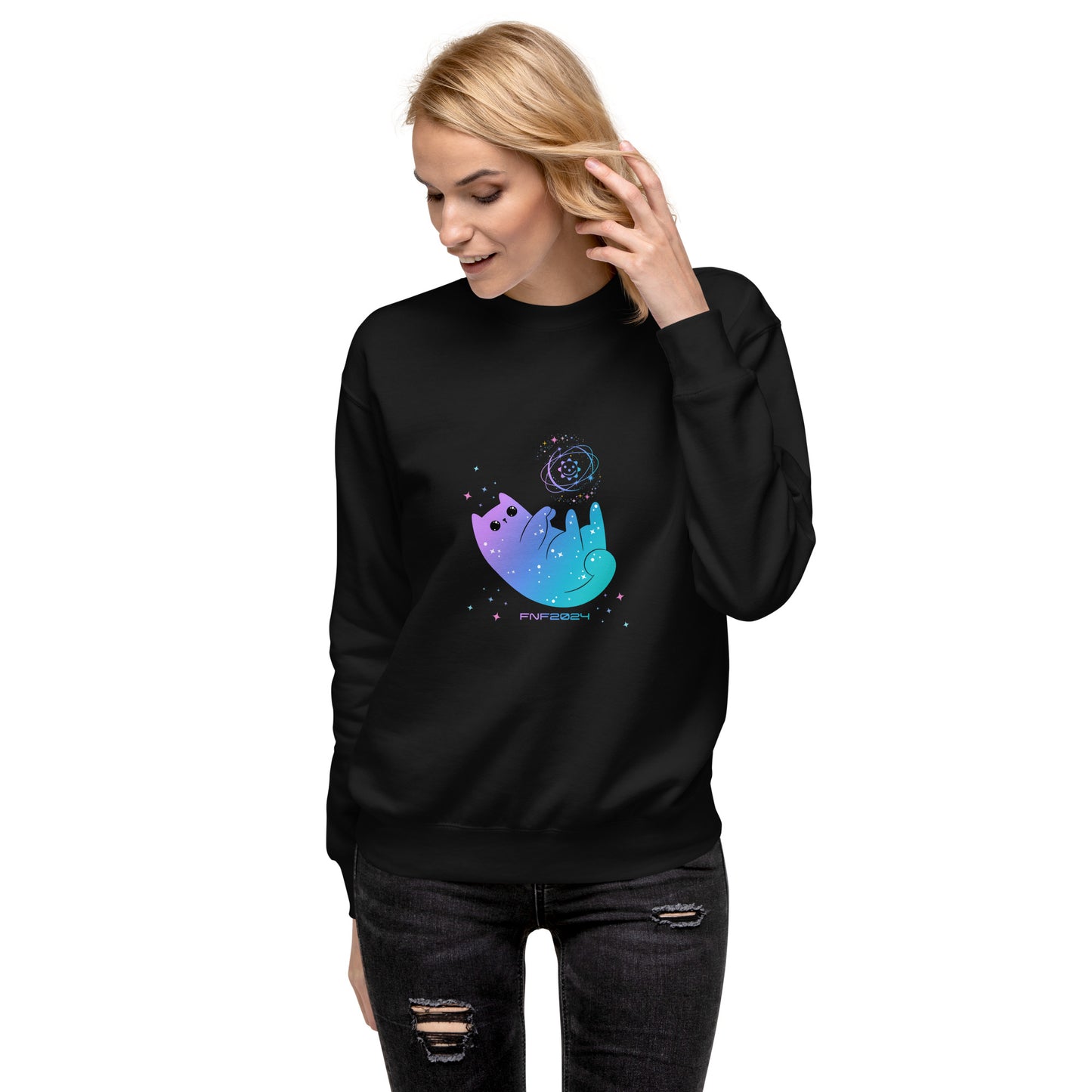 Cosmic Kitty Unisex Premium Sweatshirt