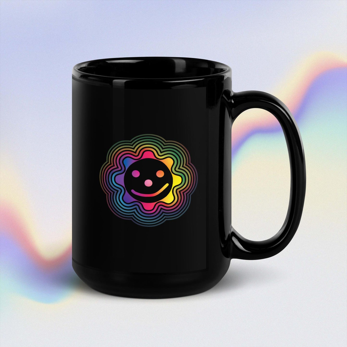 Rainbow Connection Black Glossy Mug