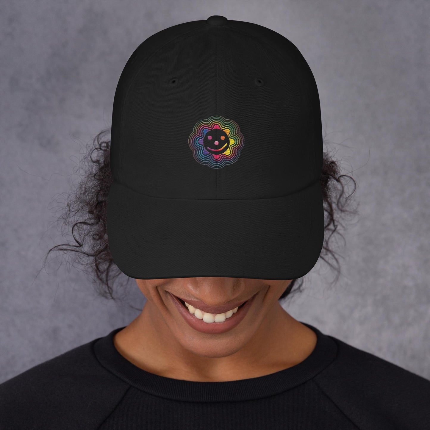 Rainbow Connection Dad Hat - Black