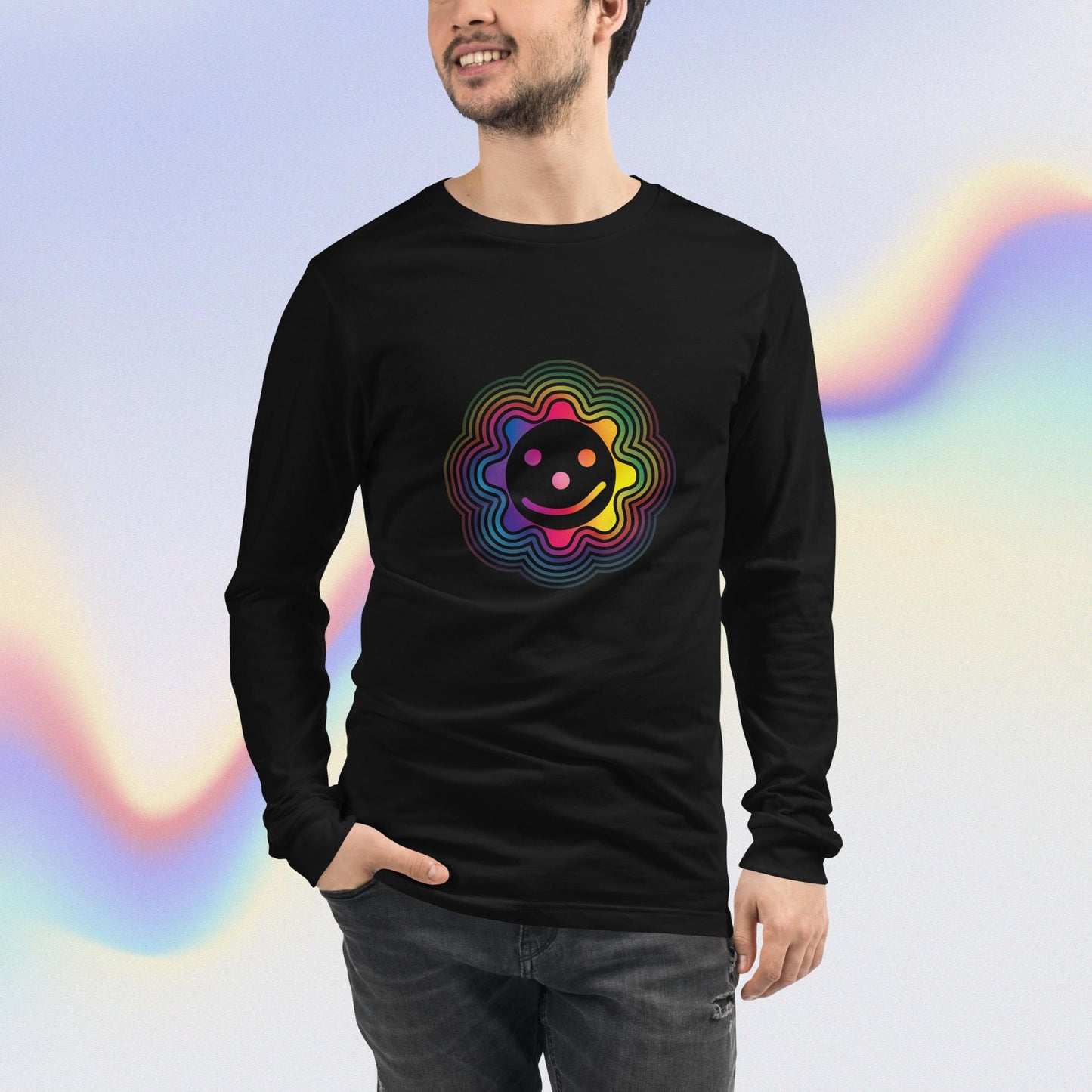 Rainbow Connection Unisex Long Sleeve Tee - Black