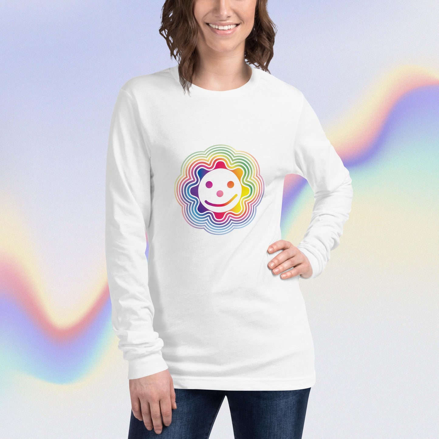 Rainbow Connection Unisex Long Sleeve Tee - White