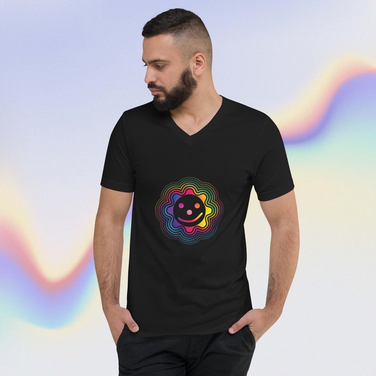 Rainbow Connection Unisex V-Neck T-Shirt - Black