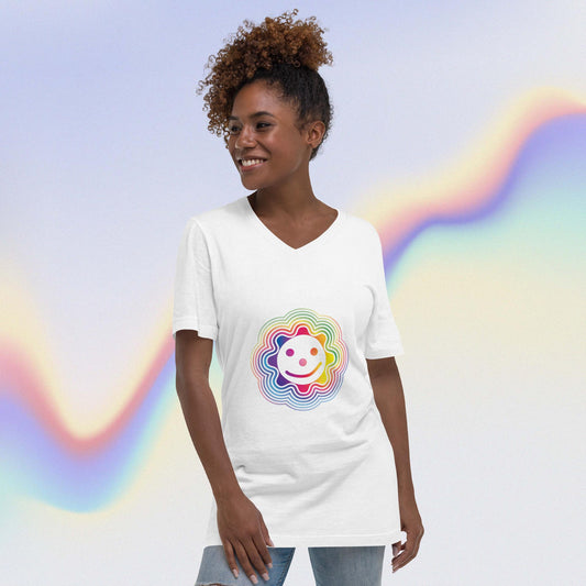 Rainbow Connection Unisex V-Neck T-Shirt - White